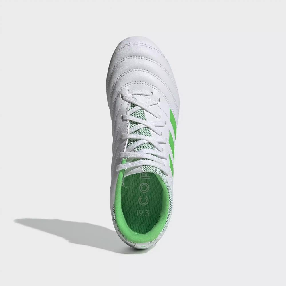 Adidas Copa 19.3 Firm Ground Tacos de Futbol Blancos Para Niña (MX-38538)